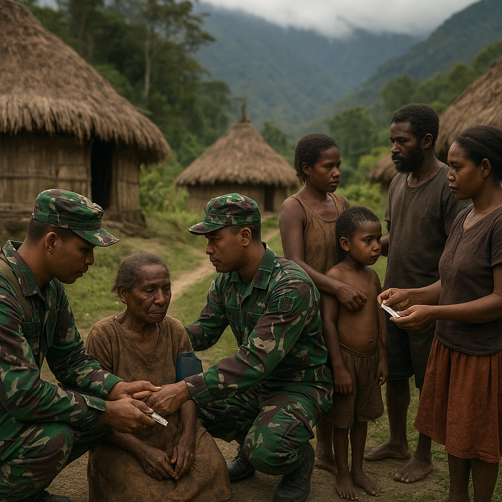 Patroli Humanis di Lanny Jaya, TNI Periksa Kesehatan Warga dari Rumah ke Rumah
