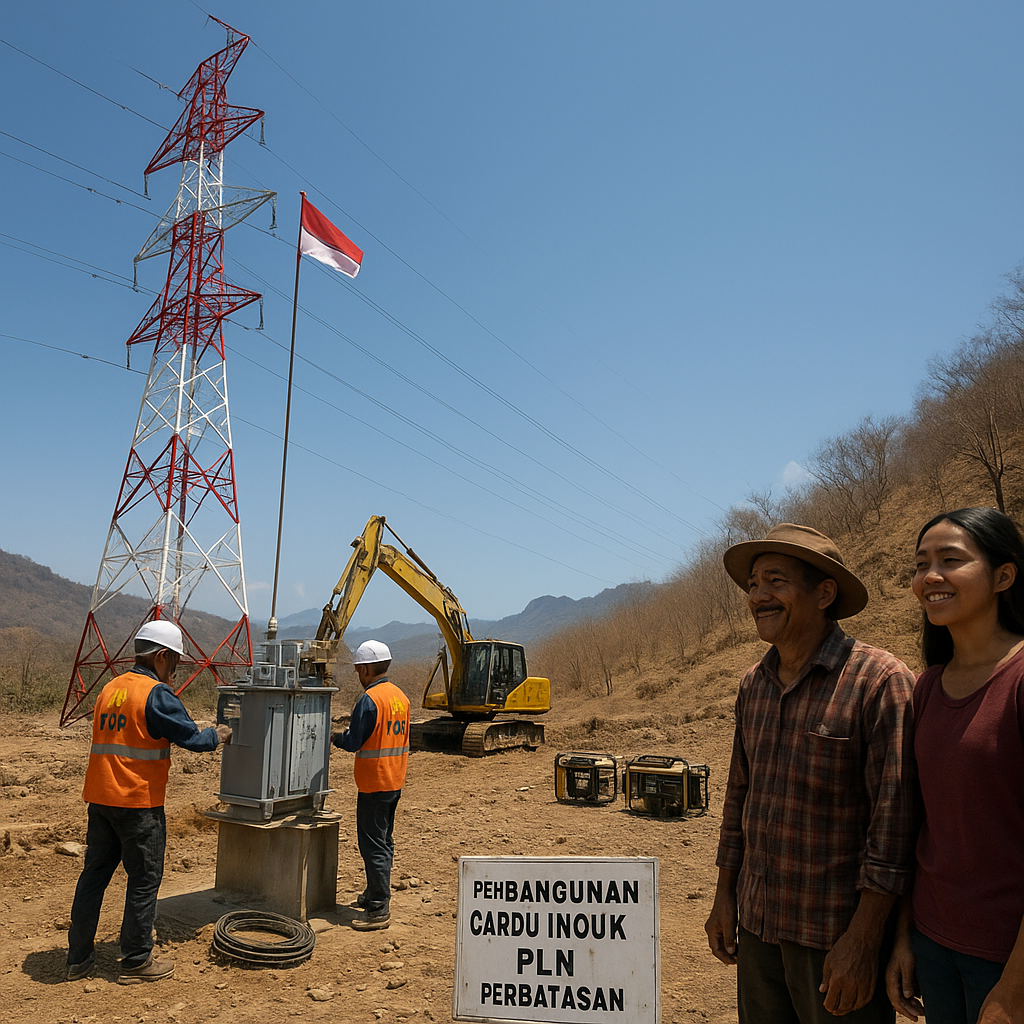 Tiang Listrik Merah Putih: Pengerjaan Gardu Induk di Pulau Timor Leste Perbatasan