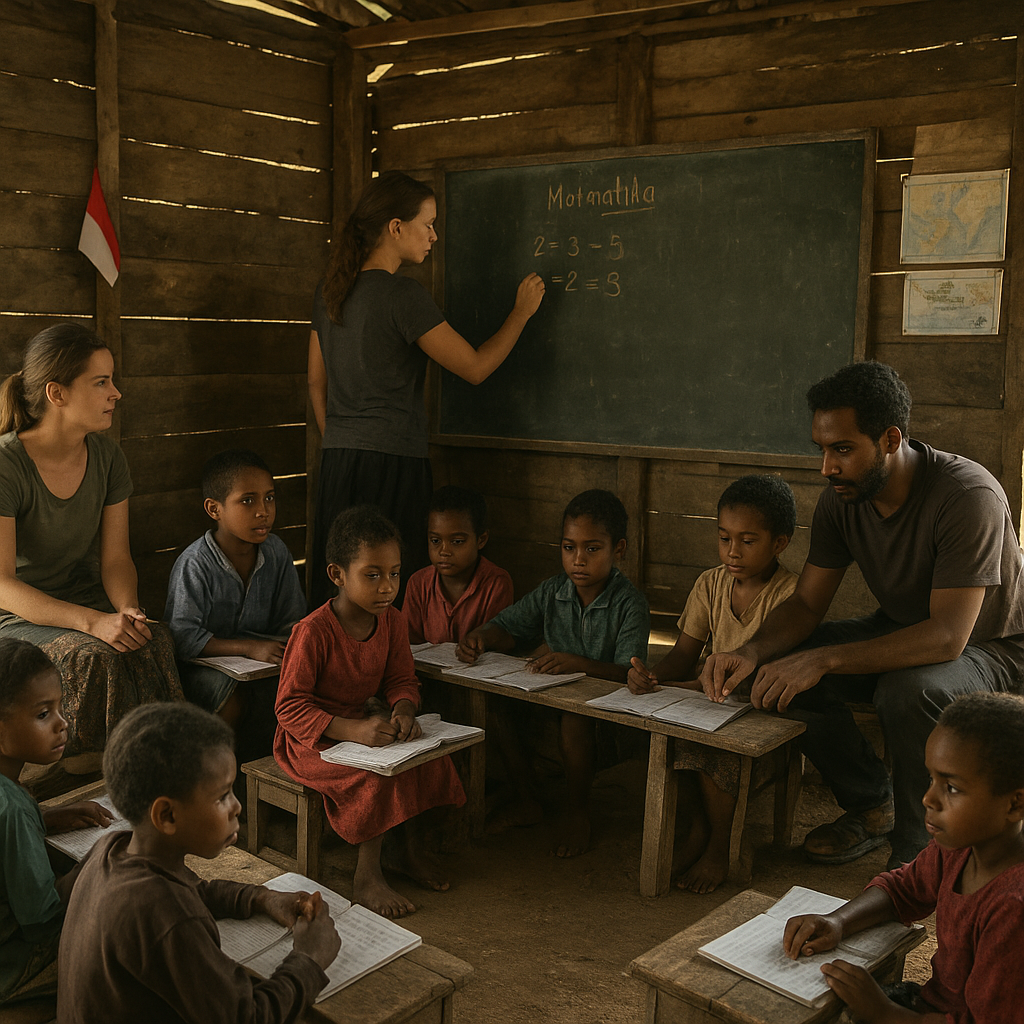 Kelas dalam Gubuk: Pendidikan Alternatif untuk Anak-anak Perbatasan di Skouw
