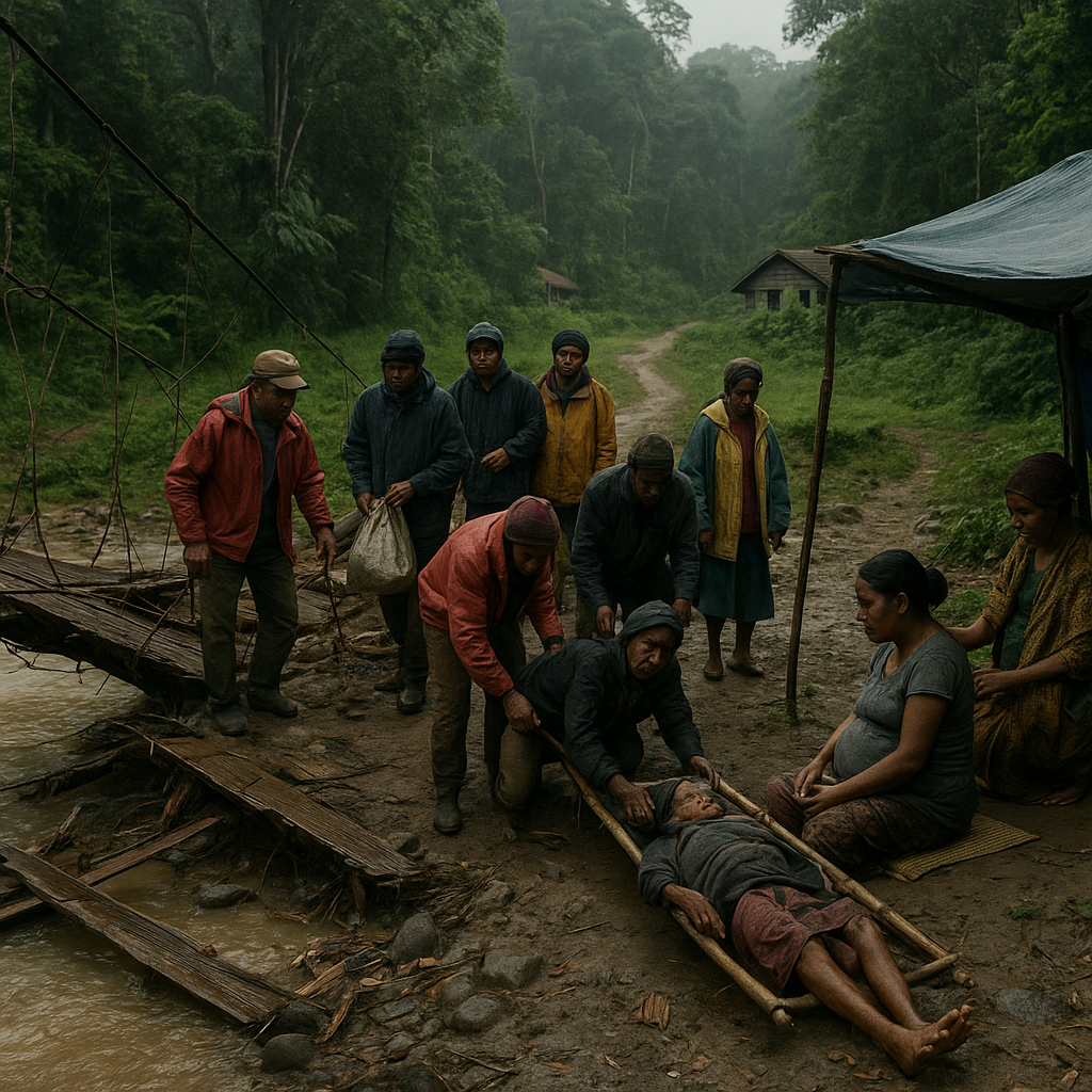 Jembatan Gantung di Perbatasan Papua Nugini Runtuh, Warga Terisolasi dari Pusat Kesehatan