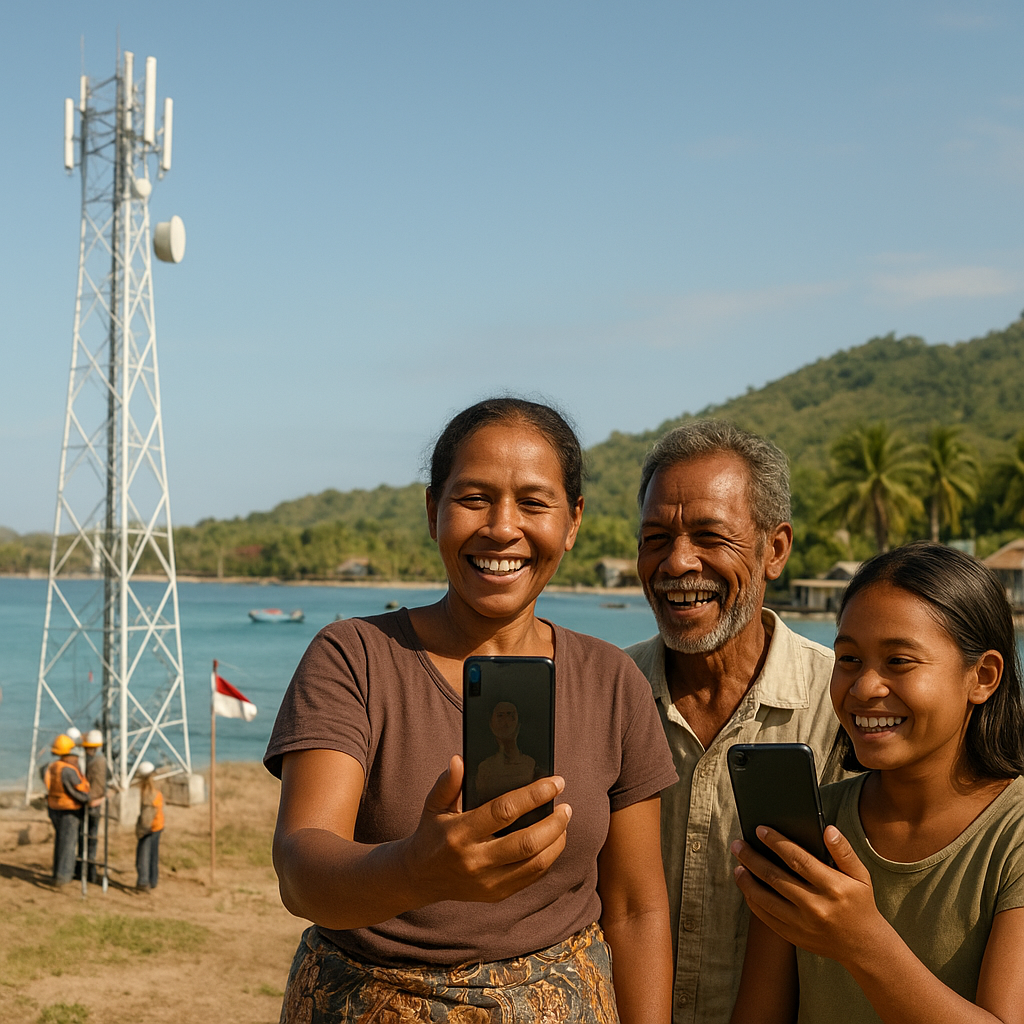 Pembangunan Menara Telekomunikasi di Pulau Ndana NTT Akhirnya Tersambung, Warga Bisa Video Call Keluarga