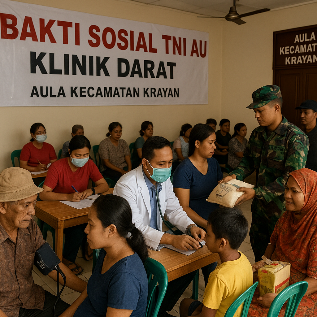 300 Warga Krayan Diperiksa: Klinik Darat di Aula Kecamatan yang Ramai