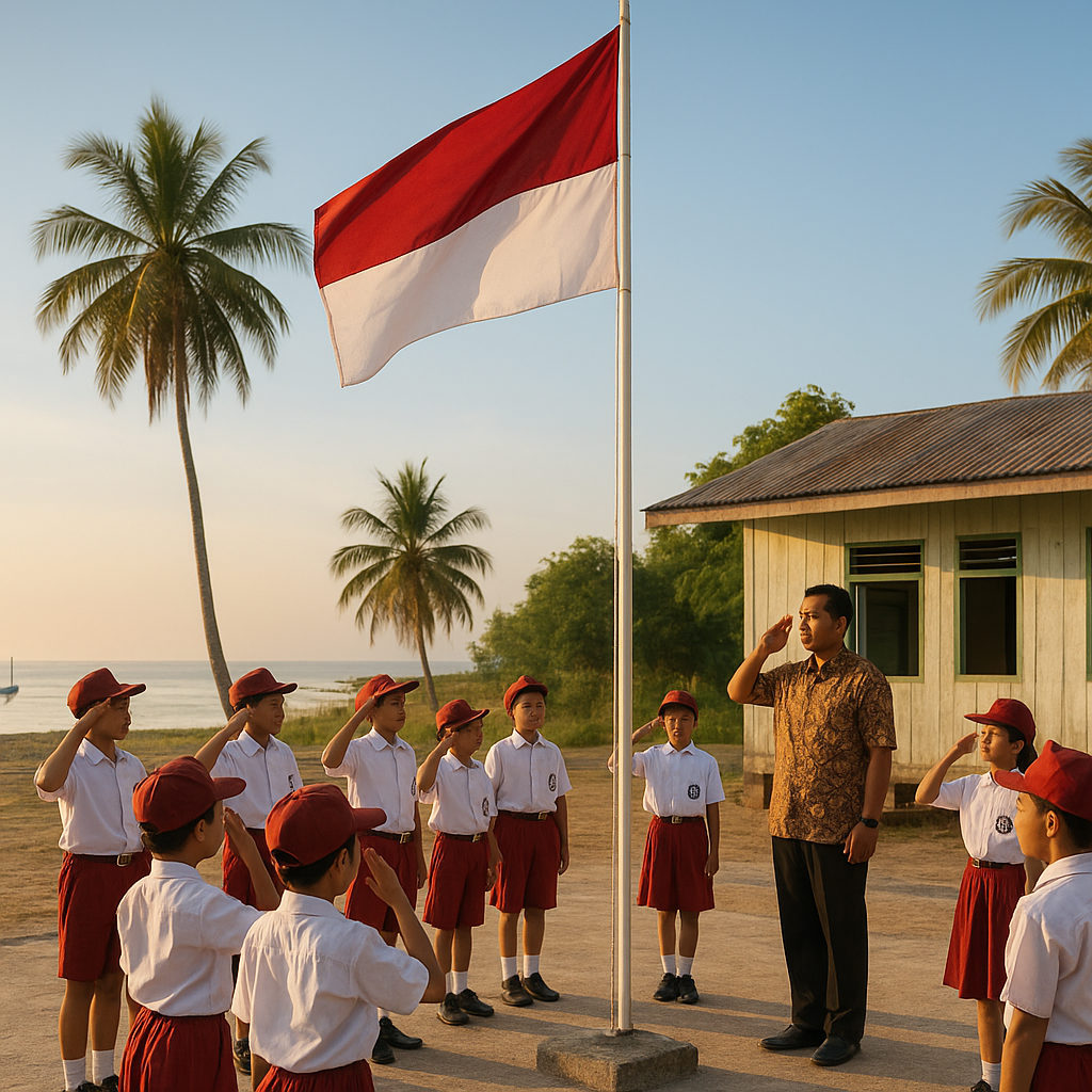 Semangat Nasionalisme Anak-Anak Sekolah di Pulau Terluar Natuna