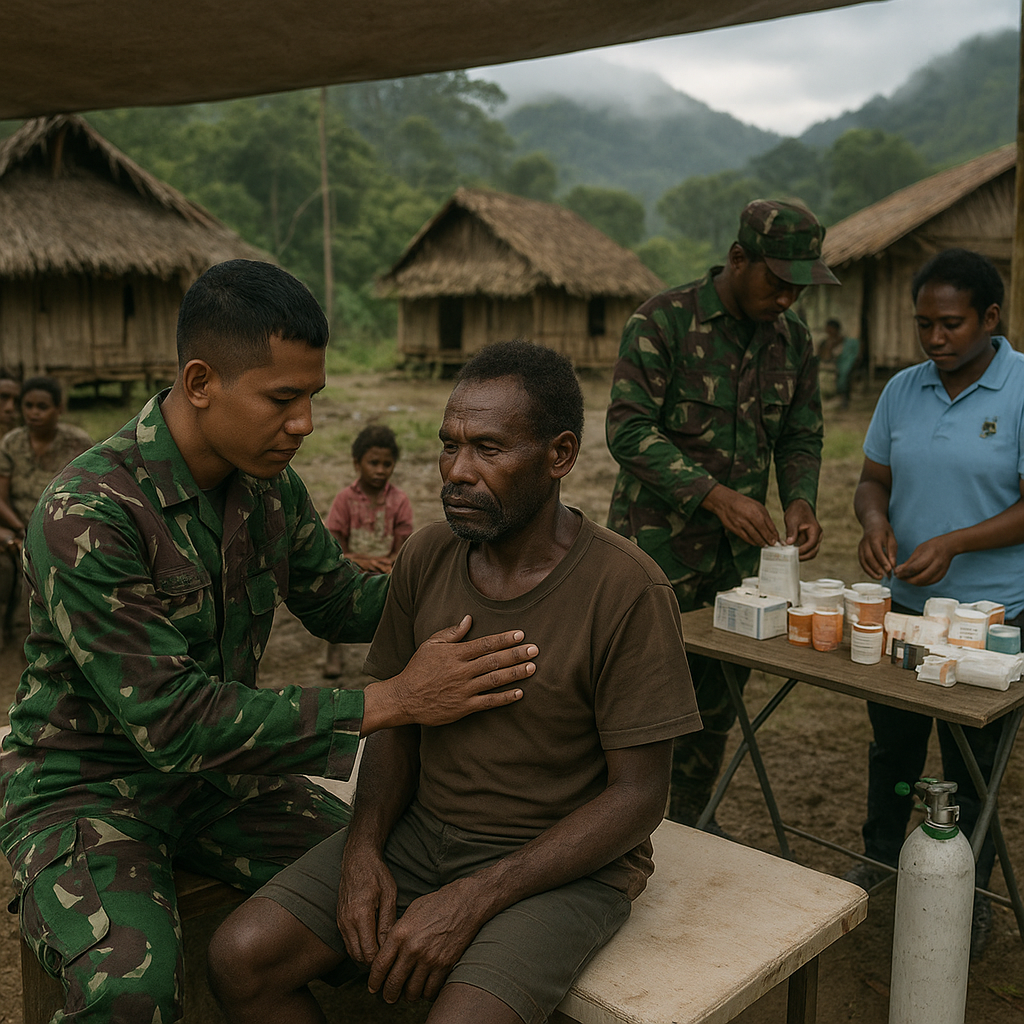 Tak Ada Puskesmas, Pos TNI Jadi Tumpuan Warga Intan Jaya Berobat