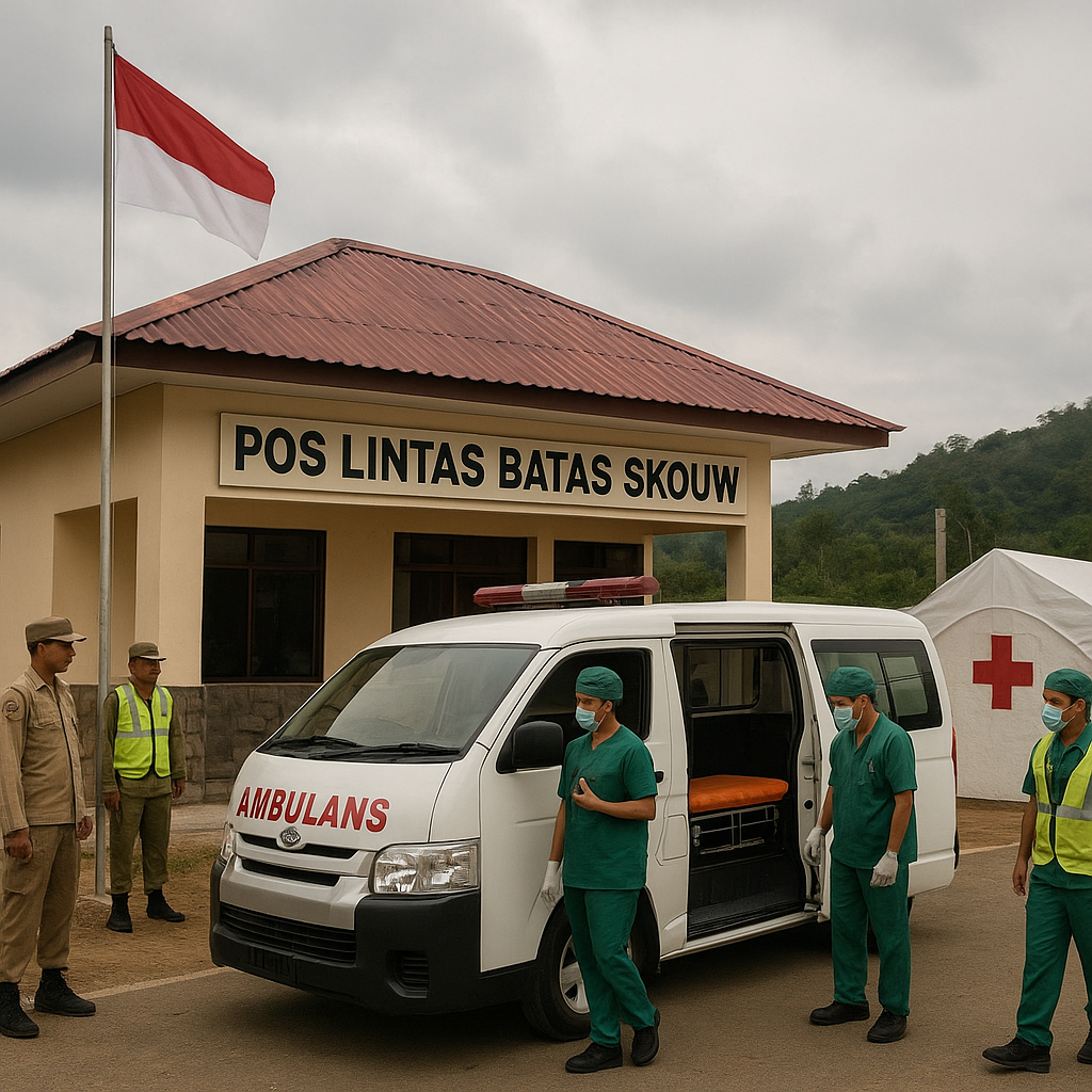 Pos Lintas Batas Skouw Kini Dilengkapi Fasilitas Kesehatan Darurat