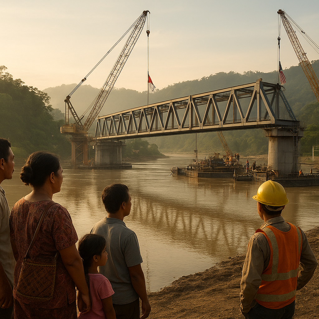 Menyambung Negeri: Kisah Pengerjaan Jembatan Tembusan Perbatasan Entikong-Tebedu