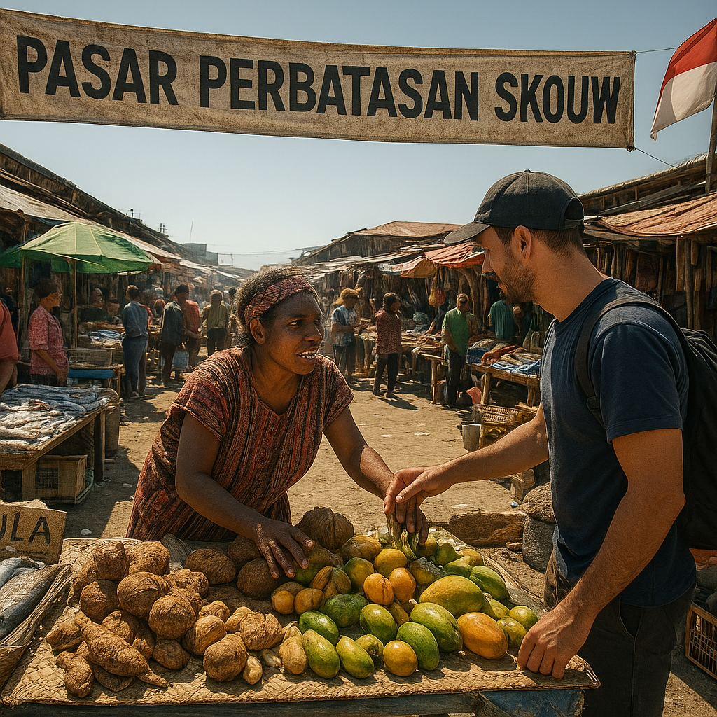 Pasar Perbatasan Skouw: Wajah Perdagangan di Bawah Panas Terik Papua