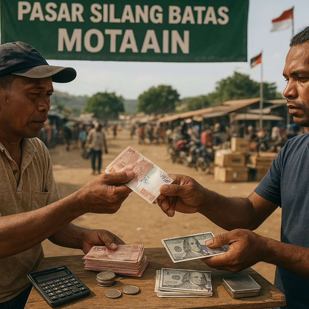 Pasar Silang Batas di Motaain: Di Mana Rupiah dan Dolar Amerika Bercampur