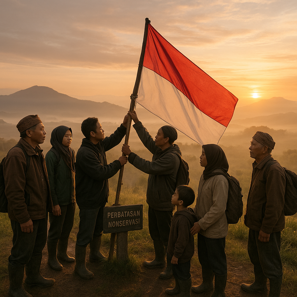 Matahari Terbit di Atas Bukit Cikepuh, Pengibar Sang Saka dari Ujung Barat Garis Perbatasan