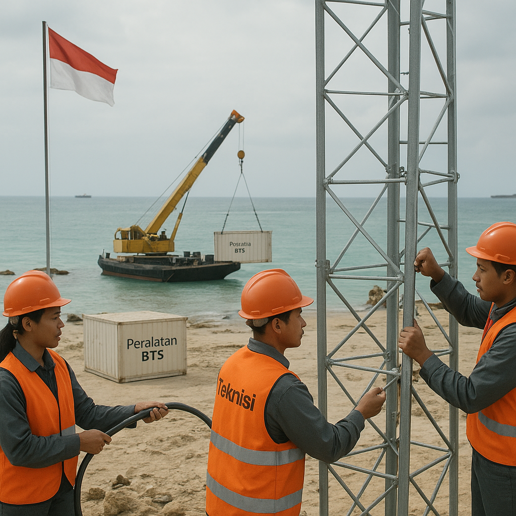 Pembangunan Tower BTS di Pulau Terluar Natuna Dipercepat
