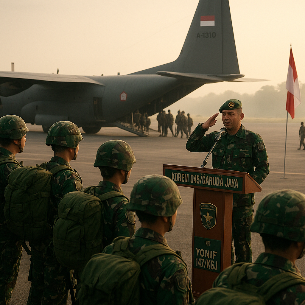Korem 045/Garuda Jaya kirim 450 prajurit amankan perbatasan RI-PNG