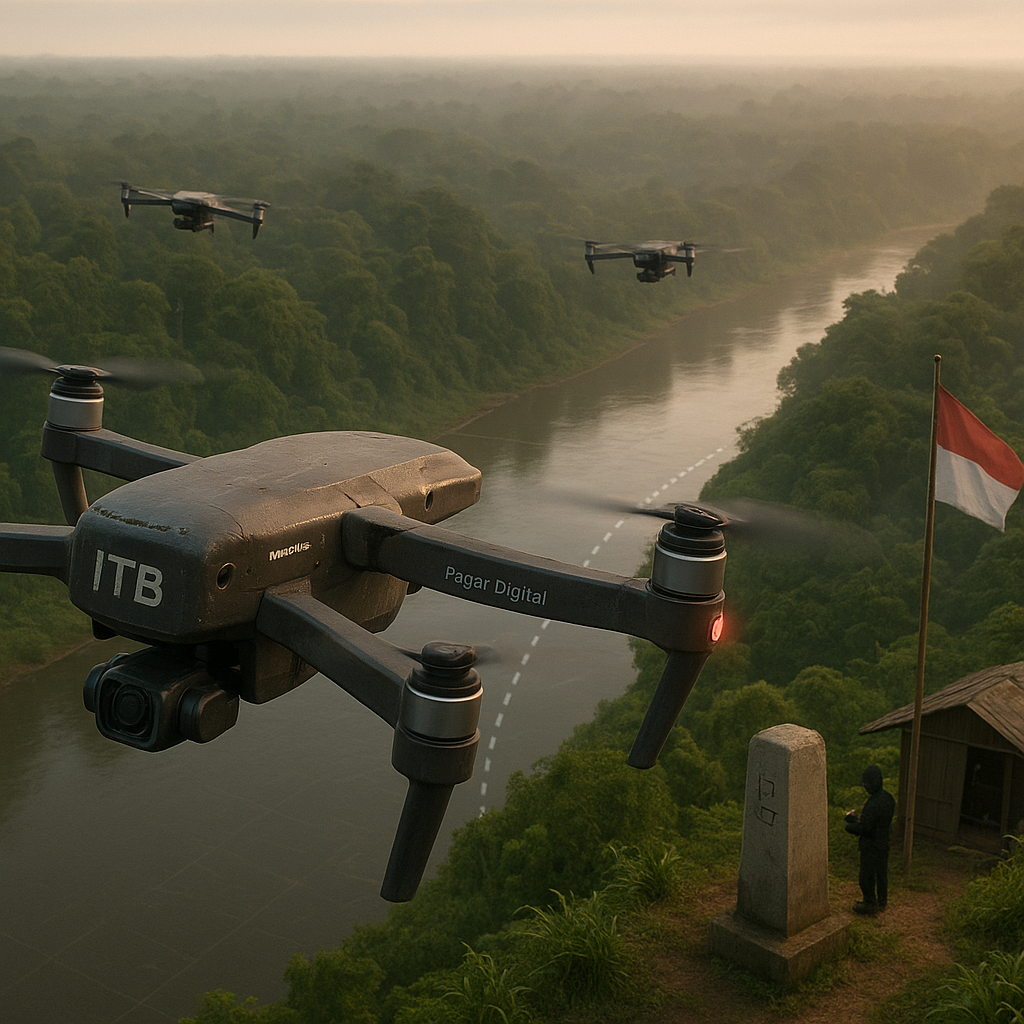 Imigrasi Bentengi Wilayah Perbatasan Pakai Drone Pagar Digital ITB
