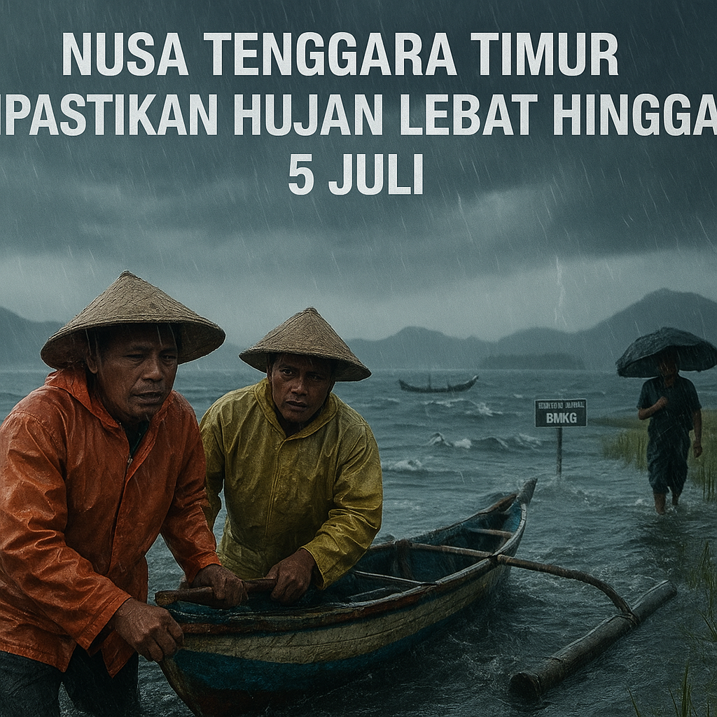 Nusa Tenggara Timur Dipastikan Hujan Lebat hingga 5 Juli