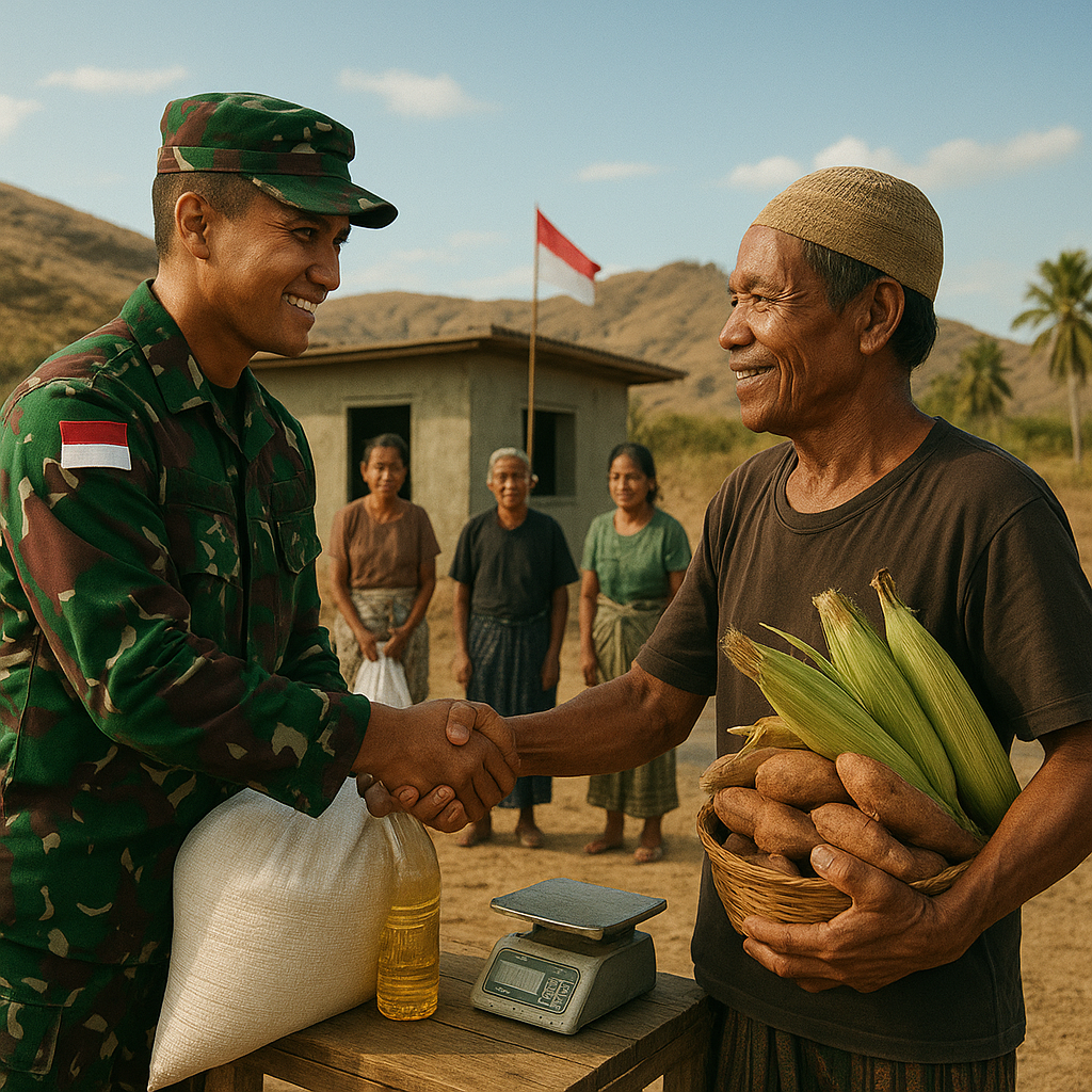 Tukar Sembako dengan Hasil Bumi: Program TNI di Perbatasan NTT Tingkatkan Ekonomi Warga