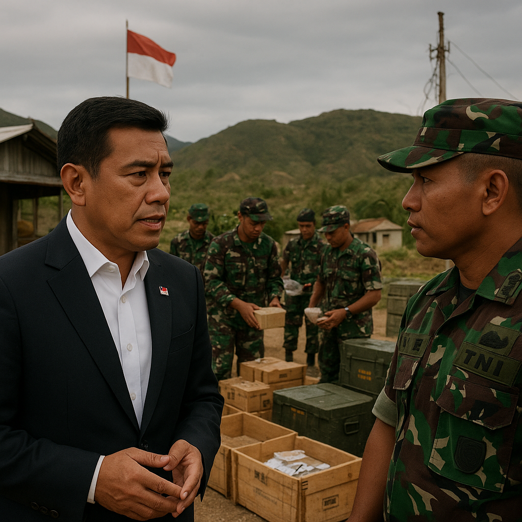 Tinjau Yonif TP 877/Biinmaffo di NTT, Menhan Minta Prajurit Jaga Kedaulatan Negara di Perbatasan