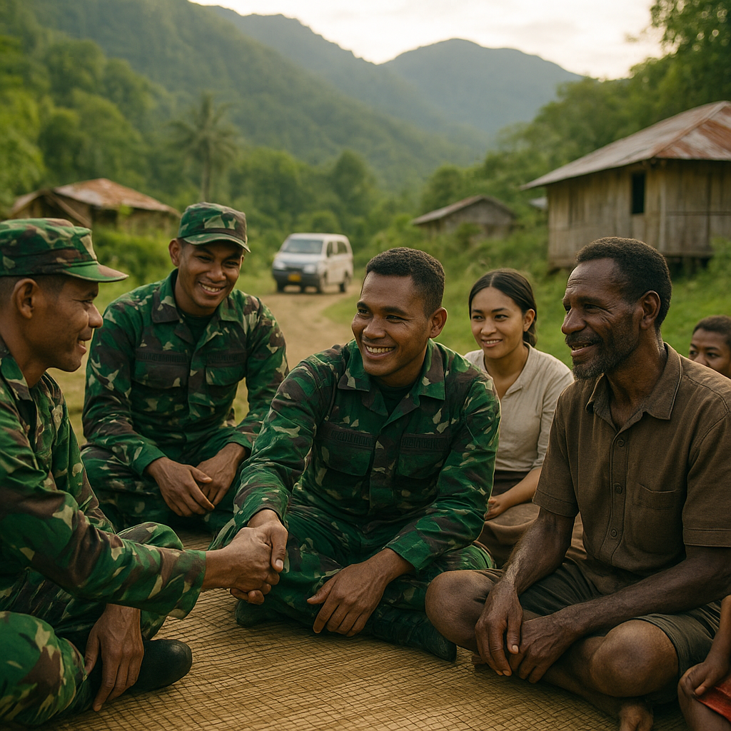 Satgas Yonif 621/Manuntung: Dialog Hangat, Jembatani TNI dan Warga Papua