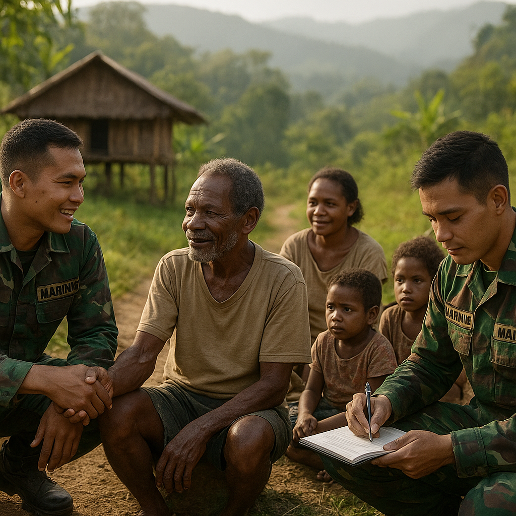 Sapa dan Aspirasi: Patroli Humanis Marinir di Deiyai untuk Papua yang Damai