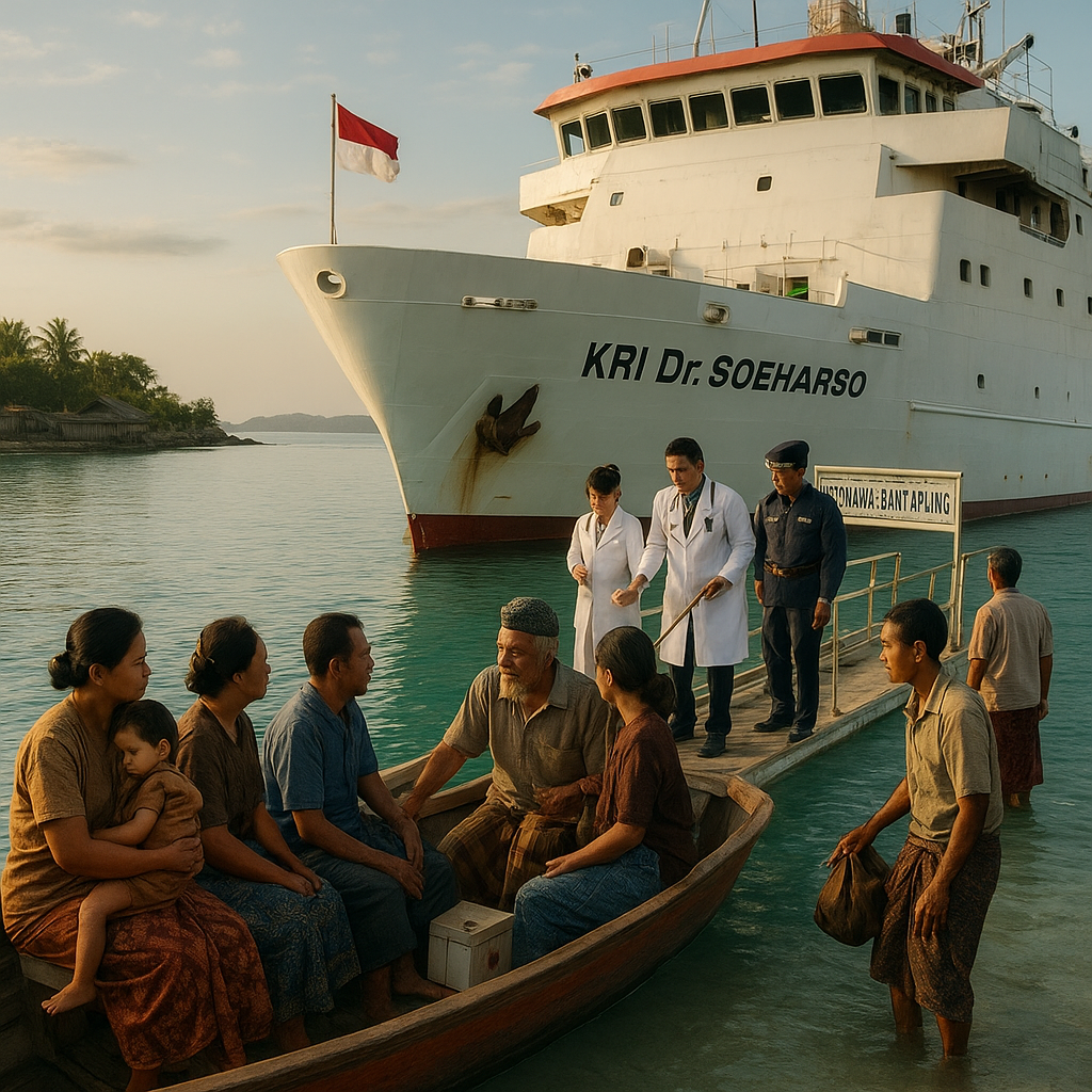 Rumah Sakit Apung untuk Kepulauan Terpencil di Perbatasan Laut Arafura Mulai Beroperasi