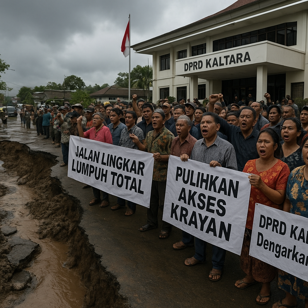 Jalan Lingkar Lumpuh Total, Puluhan Tokoh Krayan Geruduk DPRD Kaltara dan Lontarkan Kekecewaan Mendalam