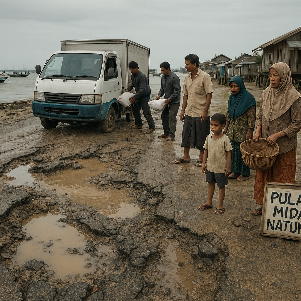 Kondisi Jalan Rusak Parah Hambat Distribusi Logistik ke Pulau-pulau Terdepan Natuna