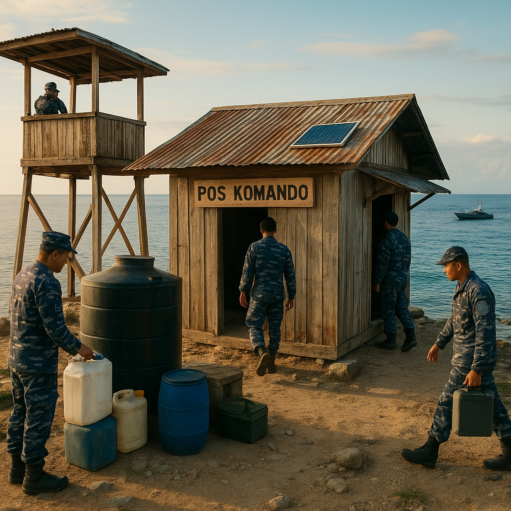 Pos Komando Tepi Laut: Kesederhanaan Pos TNI AL di Pulau Fani, Papua Barat yang Berhadapan dengan Pasifik
