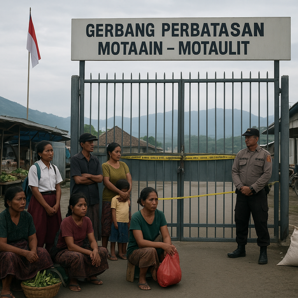Gerbang Perbatasan Motaain-Motaulit Ditutup, Aktivitas Warga Lumpuh