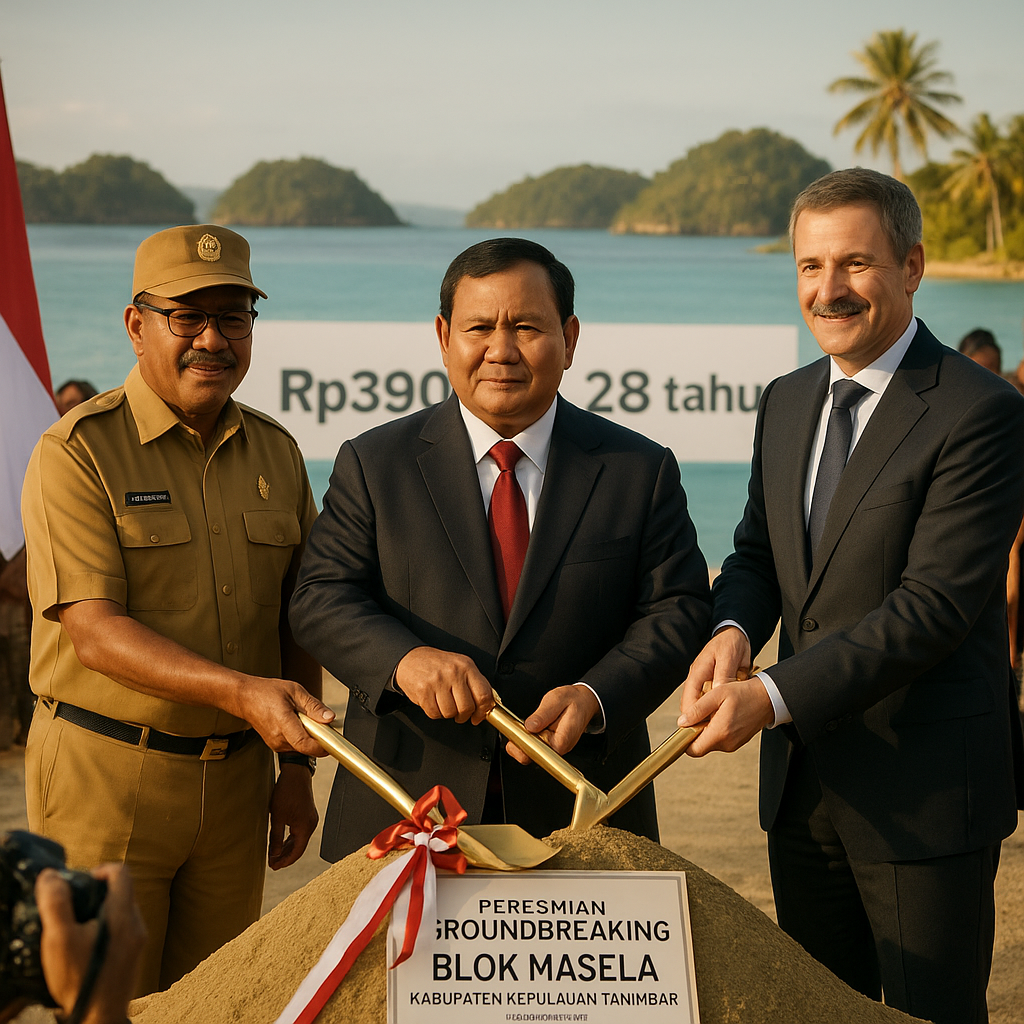 Prabowo Resmikan Groundbreaking Blok Masela, Harapan Baru di Kepulauan Terluar Maluku