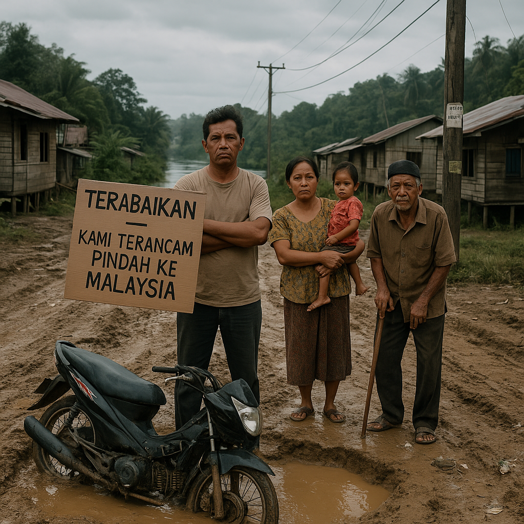 Warga Perbatasan Kaltara Ancam Pindah ke Malaysia Karena Terabaikan
