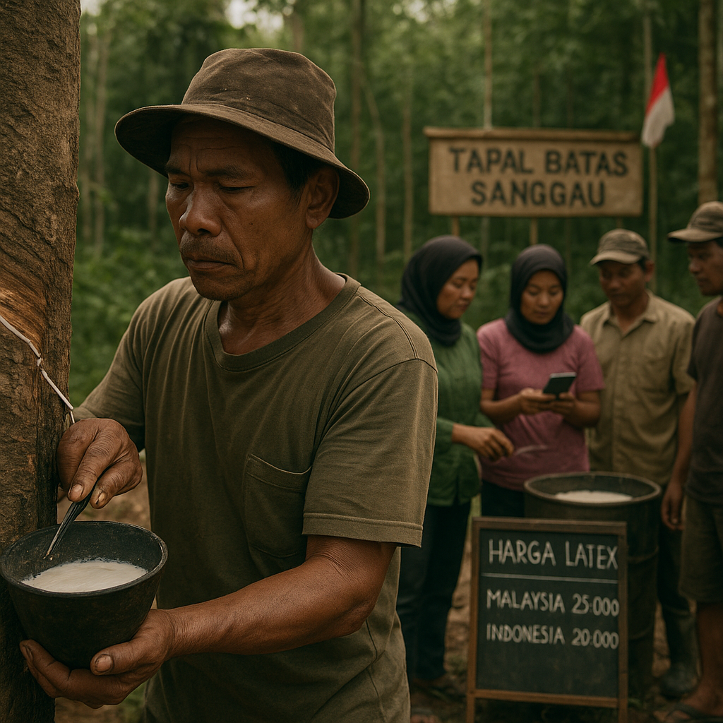 Dari Tapal Batas Sanggau: Suara Petani Karet yang Hidupnya Bergantung Harga di Negeri Jiran