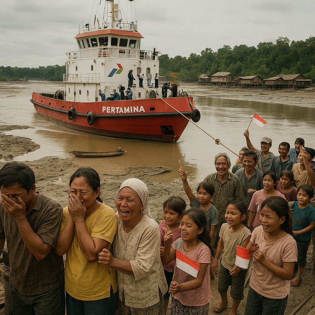 Air Mata dan Senyum di Dermaga Long Ampung: Penyambutan Kapal Pertamina yang Tertunda 3 Minggu