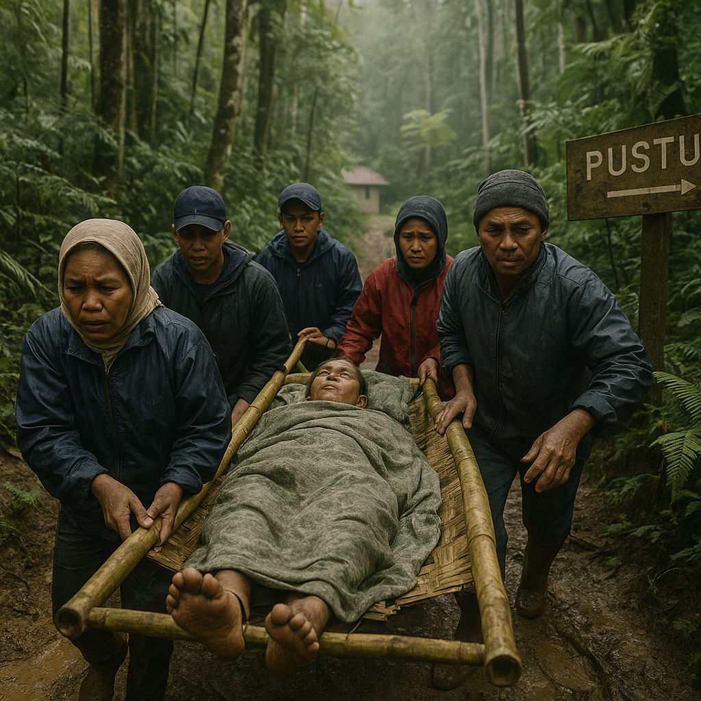 Ironi Perbatasan Indonesia, Warga Krayan Masih Tandu Orang Sakit Lewati Hutan Berjam-jam Menuju Pustu
