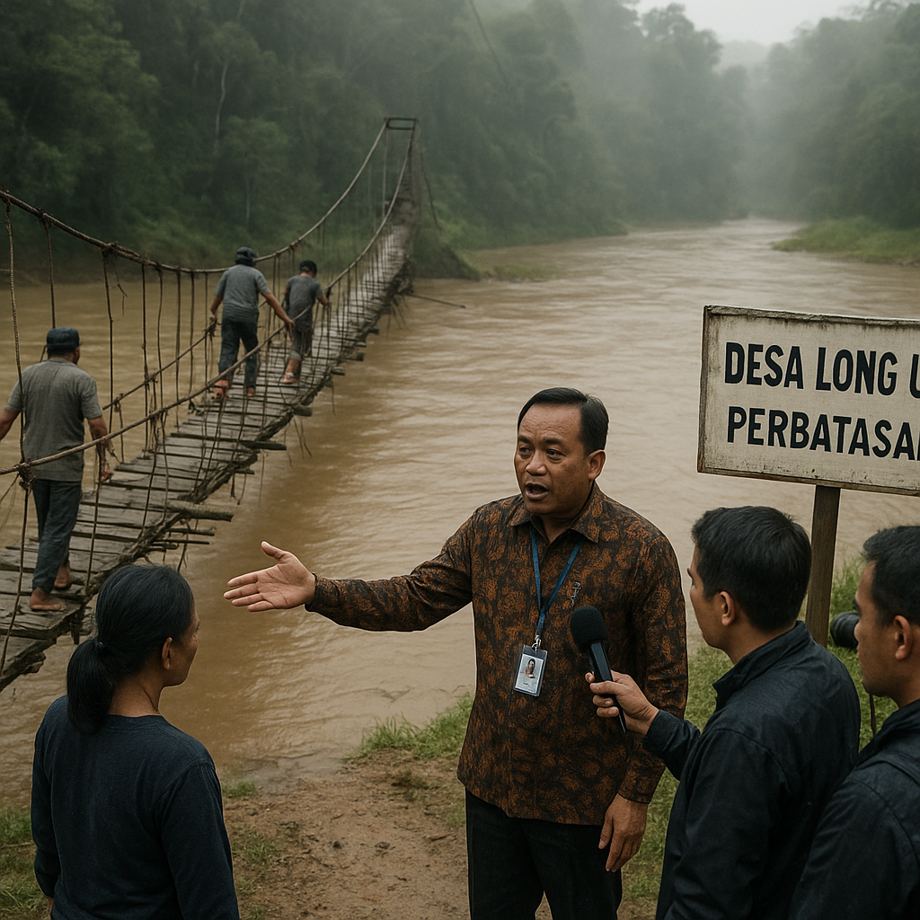 Bupati Minta Jembatan Gantung Perbatasan di Malinau Segera Dibangun