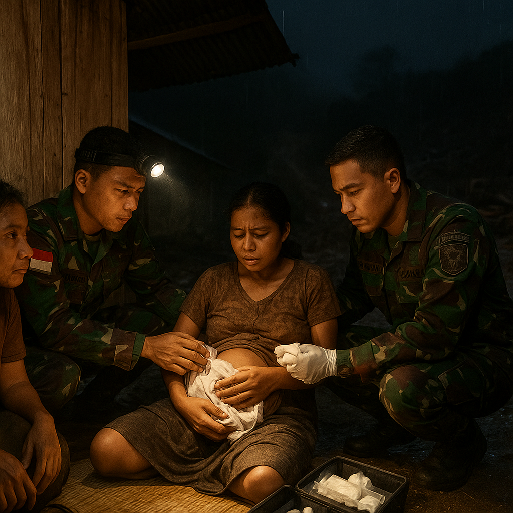 Prajurit TNI di Perbatasan Papua Nugini Bantu Persalinan Ibu Hamil saat Akses Rumah Sakit Terblokir