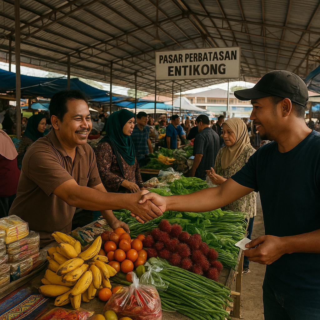 Pasar Perbatasan Entikong: Riuh Rendah Perdagangan dan Silaturahmi di Gerbang Kalbar-Sarawak