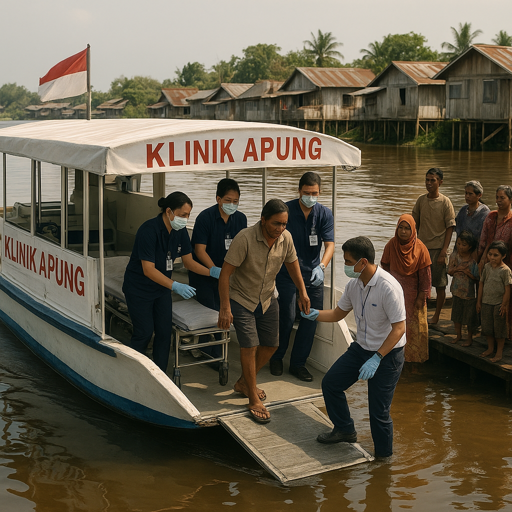 Klinik Apung di Sungai Sebatik: Layanan Kesehatan Mengarungi Perairan untuk Warga Pulau Terpencil
