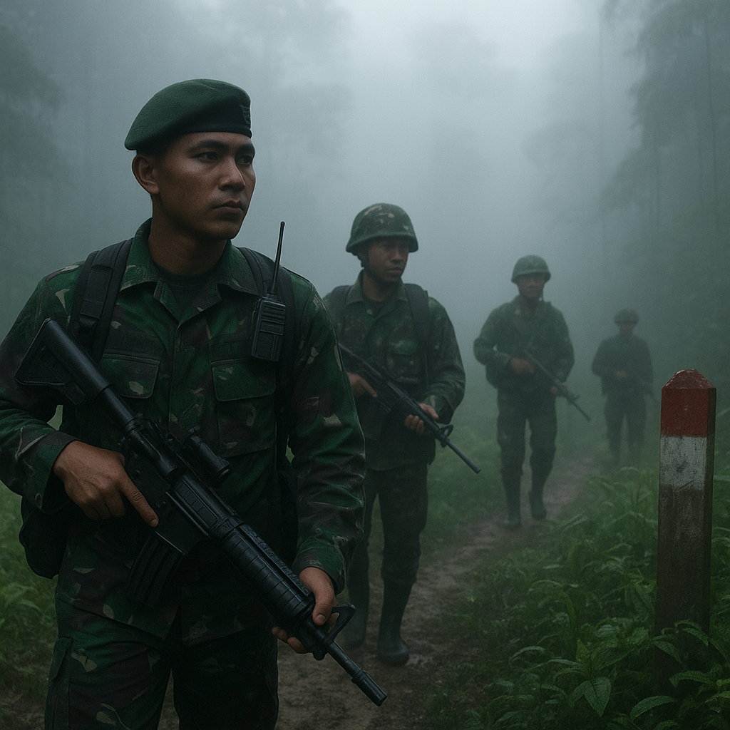 Senyapnya Garda Terdepan: Patroli Perbatasan RI-Malaysia di Kalimantan Saat Kabut Tebal Menyelimuti