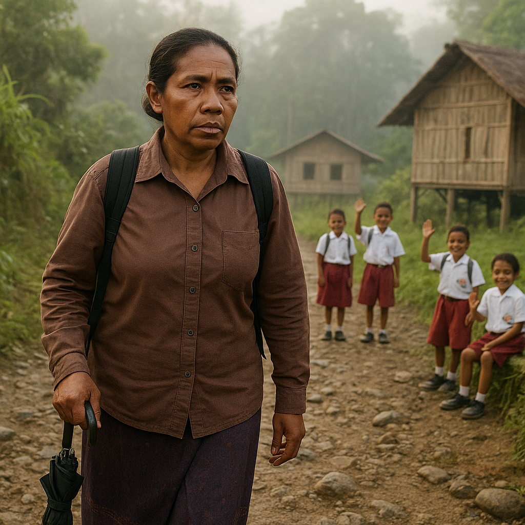 Pendidikan di Ujung Negeri: Guru Berjalan 3 Jam Sehari untuk Mengajar Anak-Anak Perbatasan Papua