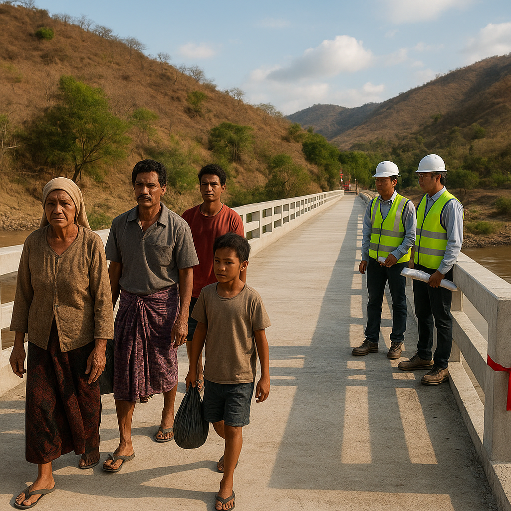 Pembangunan Jembatan Tembok di Perbatasan Motaain, NTT: Menghubungkan Dua Negeri