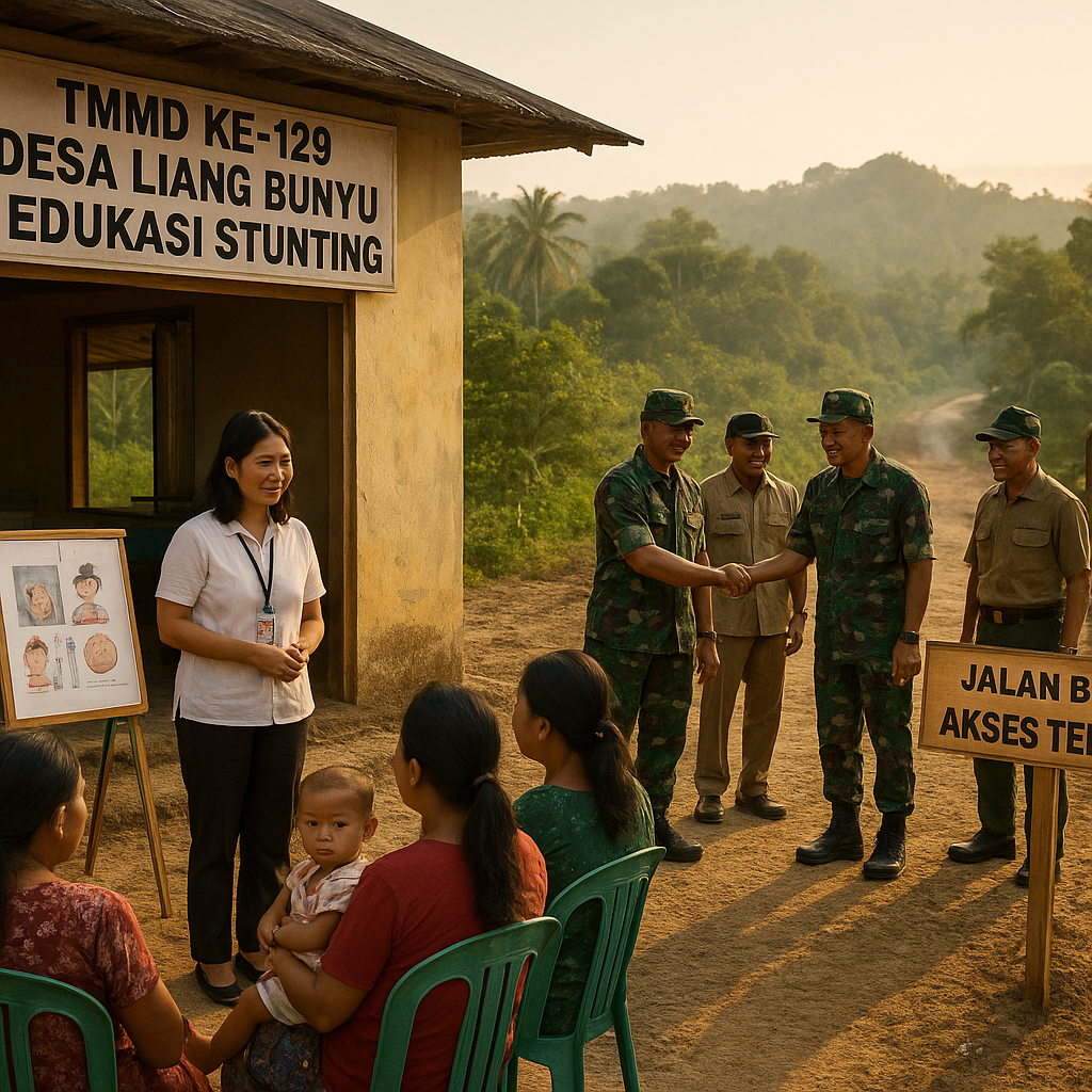 Wajah Baru Desa Liang Bunyu, Dari Buka Akses Jalan Hingga Edukasi Stunting di Perbatasan Nunukan