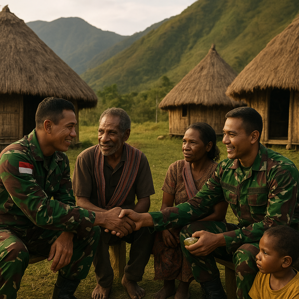 Dari Honai ke Honai: Patroli Prajurit TNI yang Lebih Mirip Silaturahmi Keluarga di Lanny Jaya