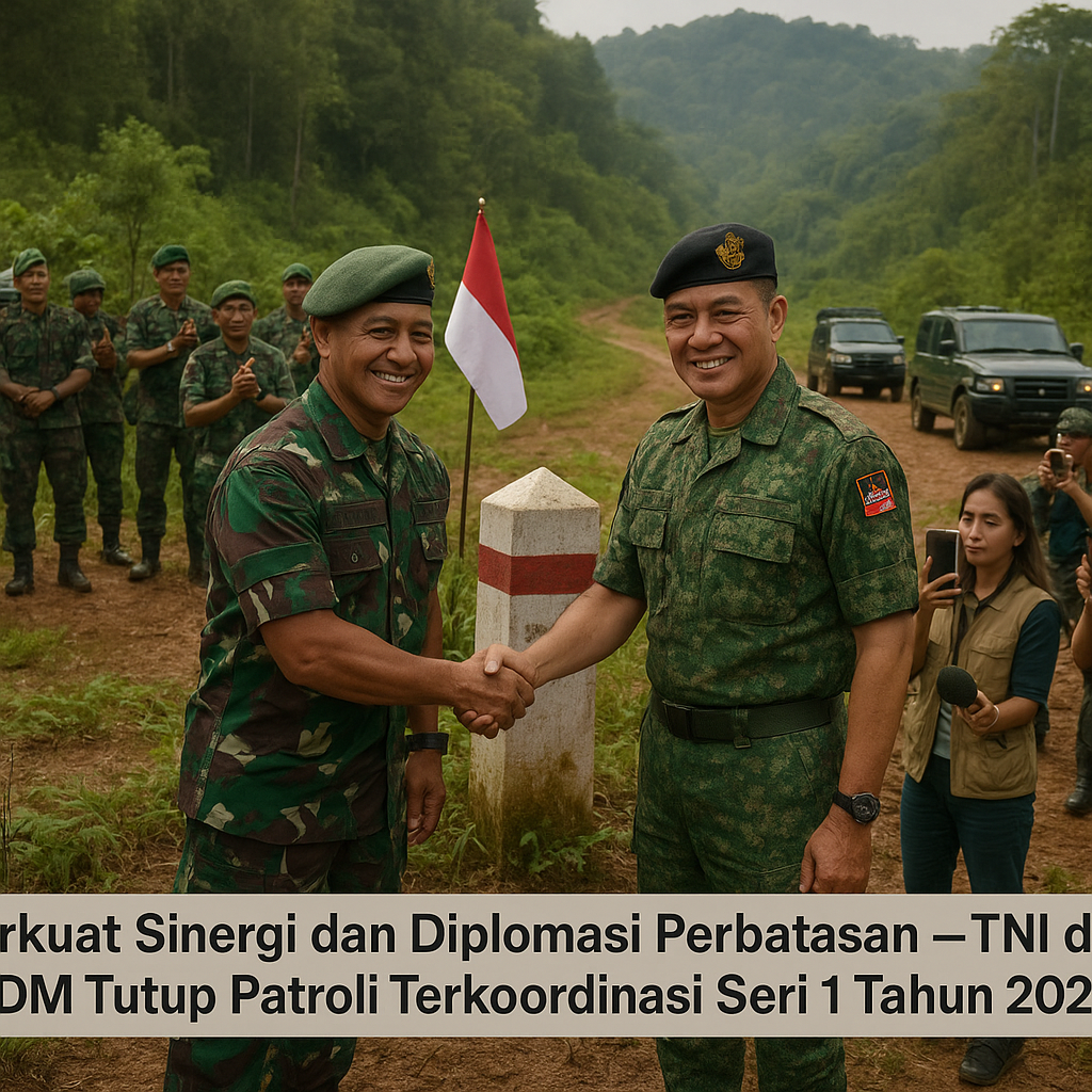 Perkuat Sinergi dan Diplomasi Perbatasan, TNI dan TDM Resmi Tutup Patroli Terkoordinasi Seri 1 Tahun 2026