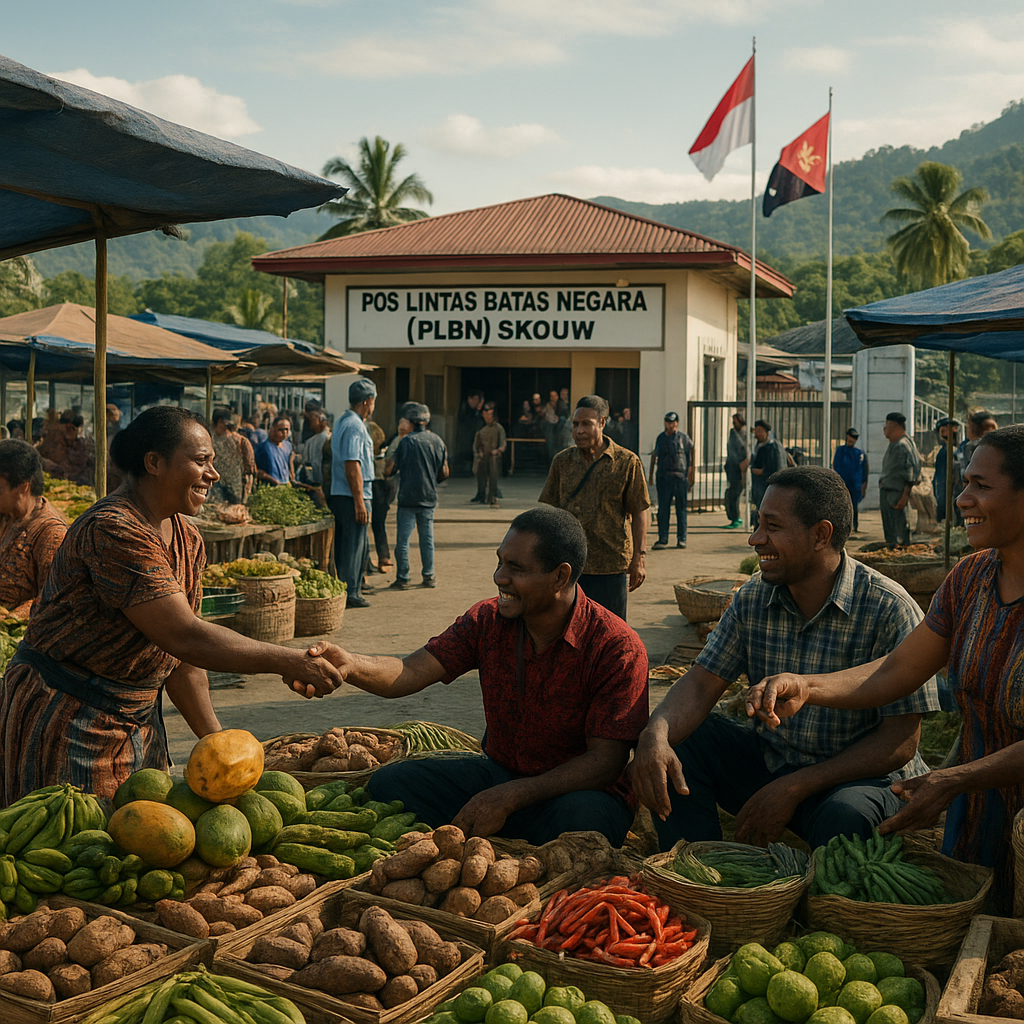 Pos Lintas Batas Negara Skouw Menjadi Pusat Ekonomi Baru di Papua Nugini Perbatasan