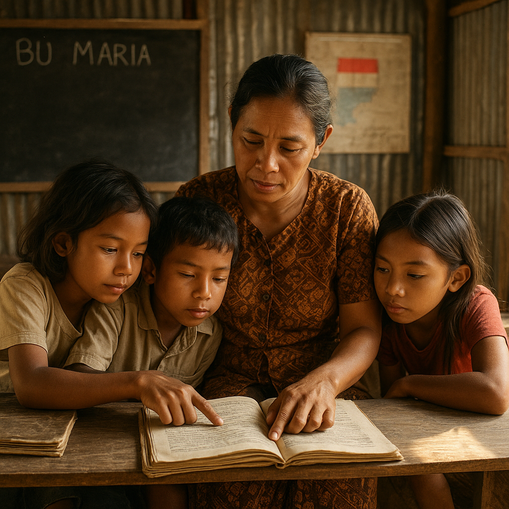 Guru Tapal Batas: Mengajar dengan Satu Buku untuk Tiga Murid di Pedalaman Belu