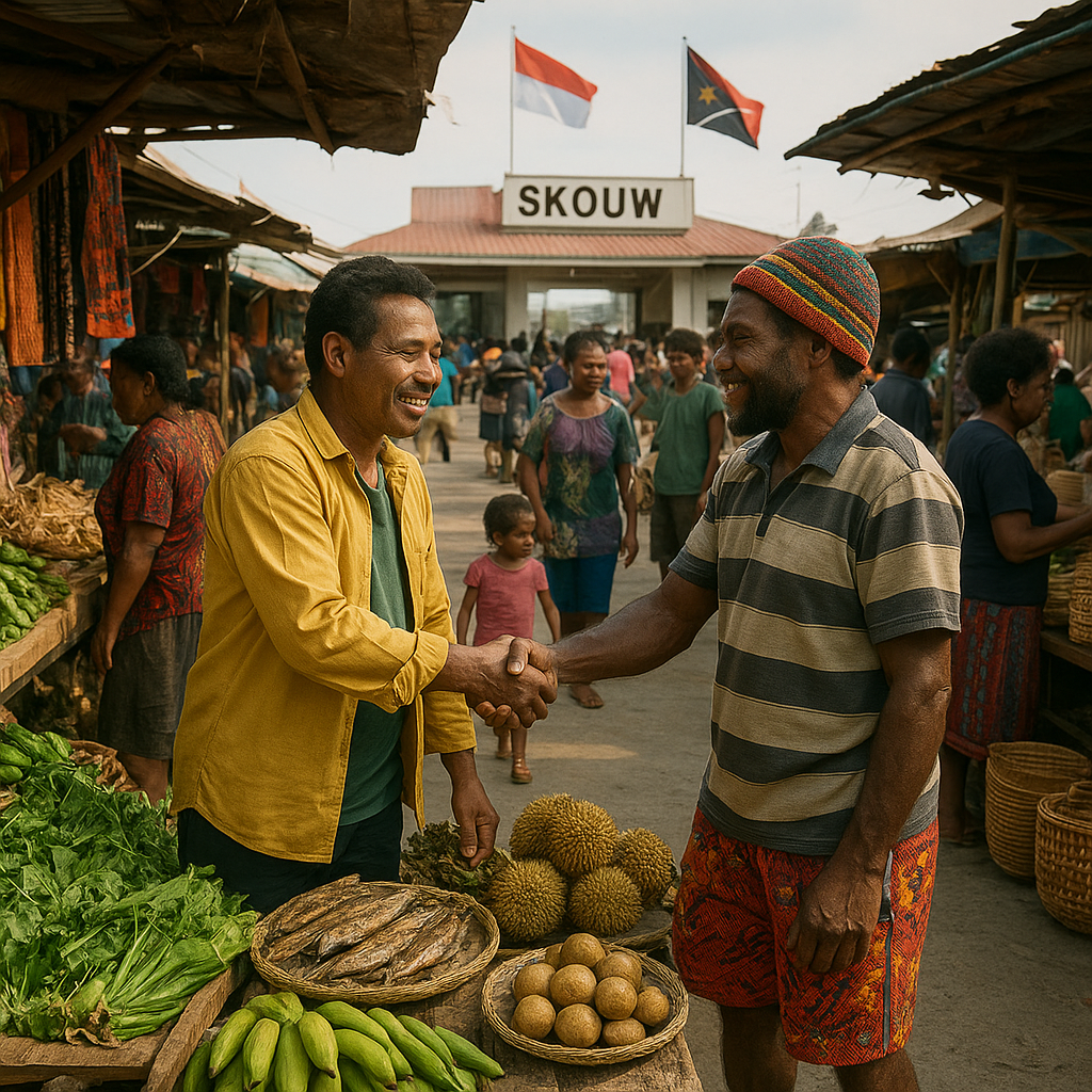 Pasar Lintas Batas Skouw: Detak Ekonomi dan Ritual Silaturahmi Warga Dua Negara