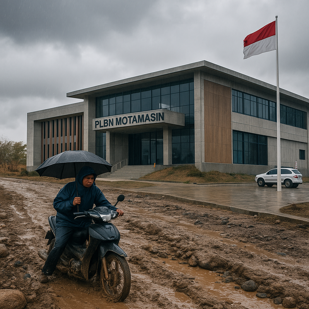 PLBN Motamasin di NTT yang Megah dan Tantangan Akses Jalan Menujunya
