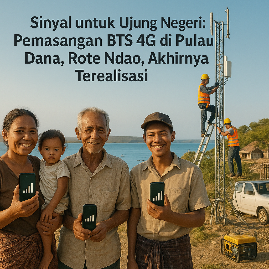 Sinyal untuk Ujung Negeri: Pemasangan BTS 4G di Pulau Dana, Rote Ndao, Akhirnya Terealisasi