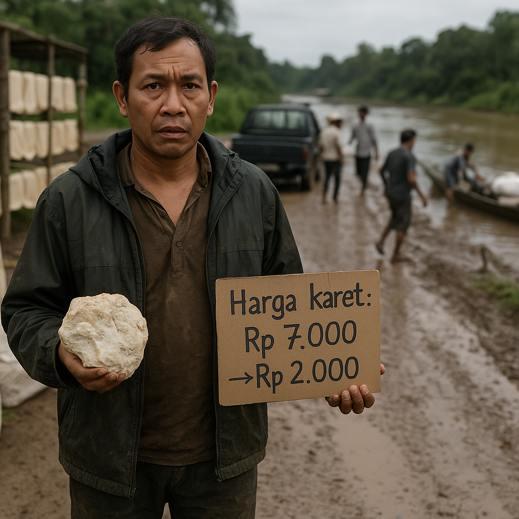Suara Perbatasan: Petani Karet di Sanggau Keluhkan Harga Anjlok Akibat Banjir Impor dari Malaysia