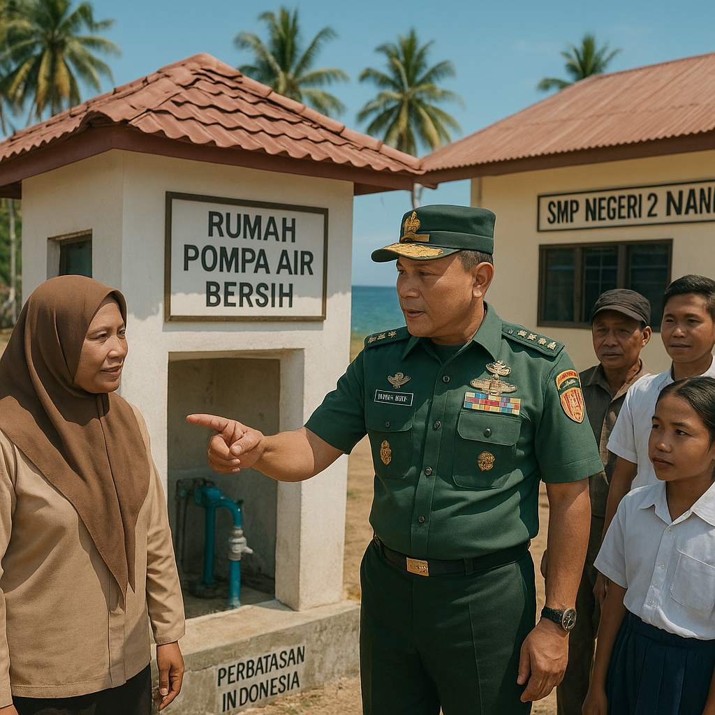 Pangdam XIII/Merdeka Tinjau Pembangunan dan Fasilitas Masyarakat di Pulau Miangas