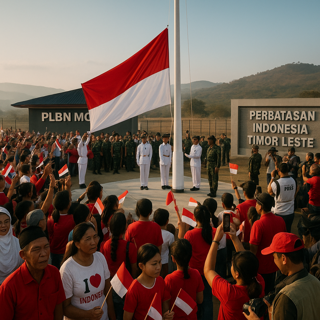 Wisatawan Domestik Ramai Kunjungi PLBN Motaain untuk Menyaksikan Upacara Bendera 17 Agustus