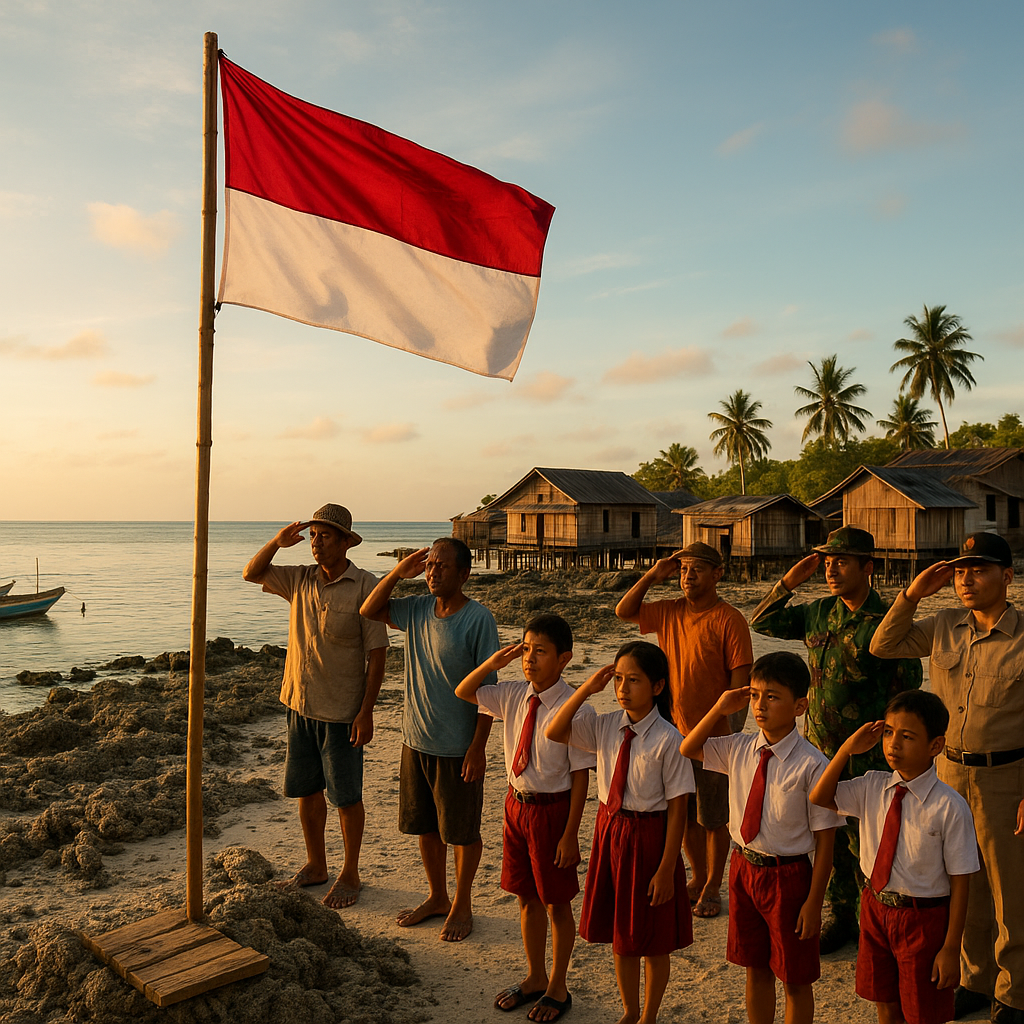 Upacara 17 Agustus di Pulau Terluar: Semangat Merah Putih Berkibar di Karang Unarang, Kalimantan Barat
